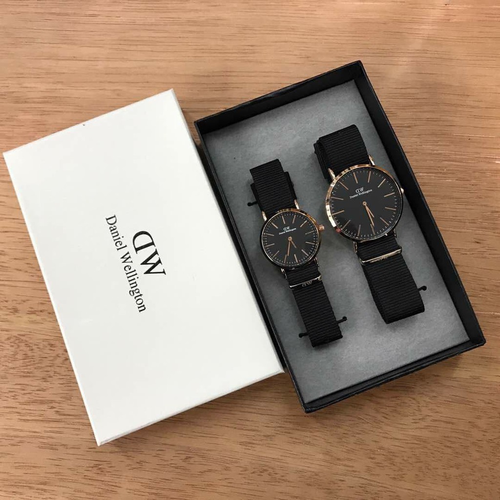 WD Nylon Leather 3D Needle Men Ladies Couple Set Watch SHIP FROM SELANGOR Shopee Malaysia