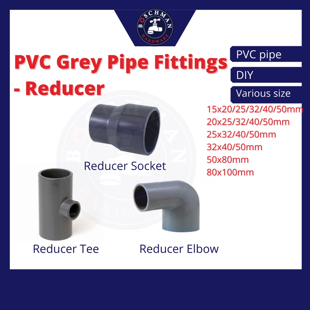 PVC Pipe Joint Fitting Connector Penyambung Paip PVC Grey Pipe Paip Air ...