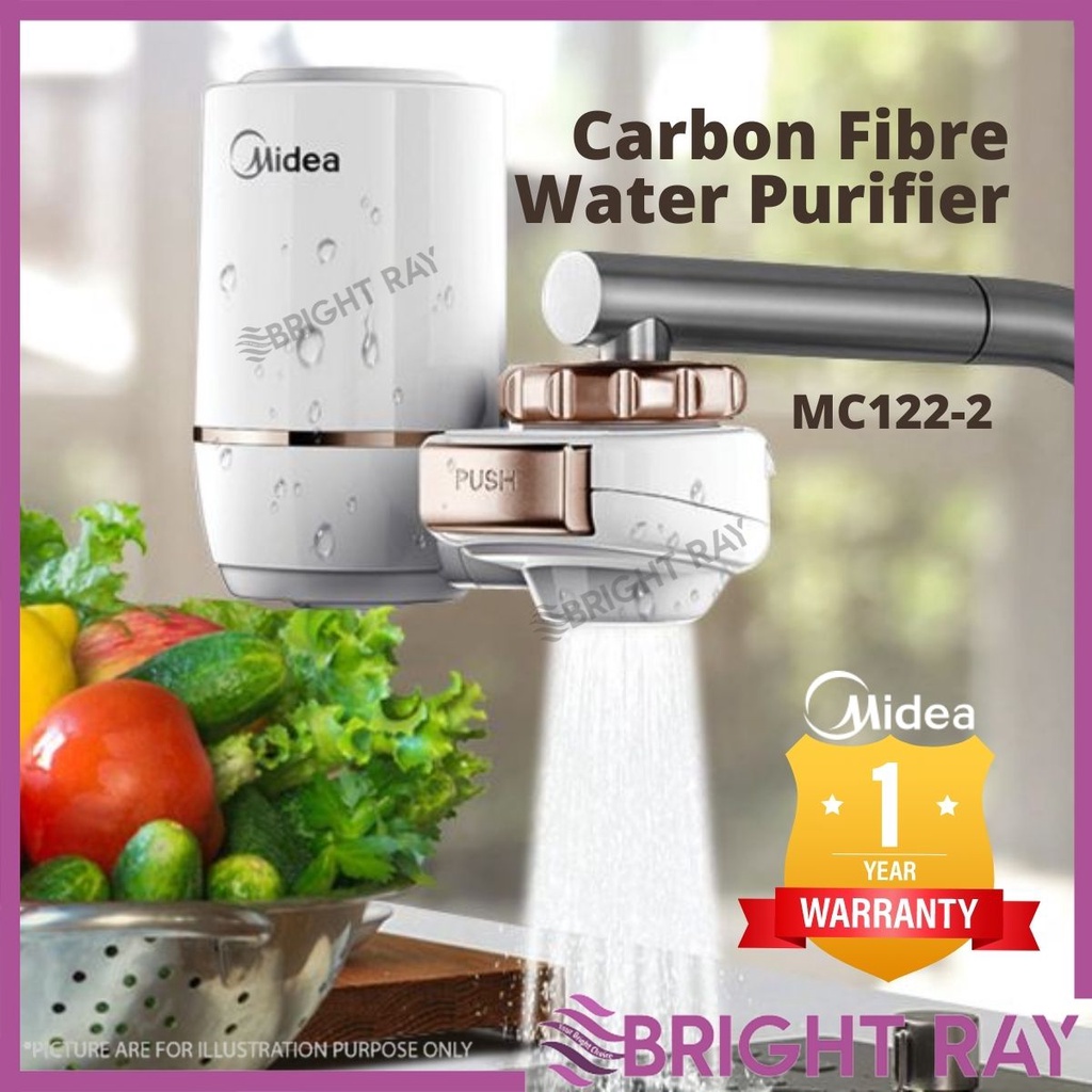 Midea Carbon Fiber Water Purifier 4 Level Water Filtration Kitchen Tap Water Filter Penapis Air 