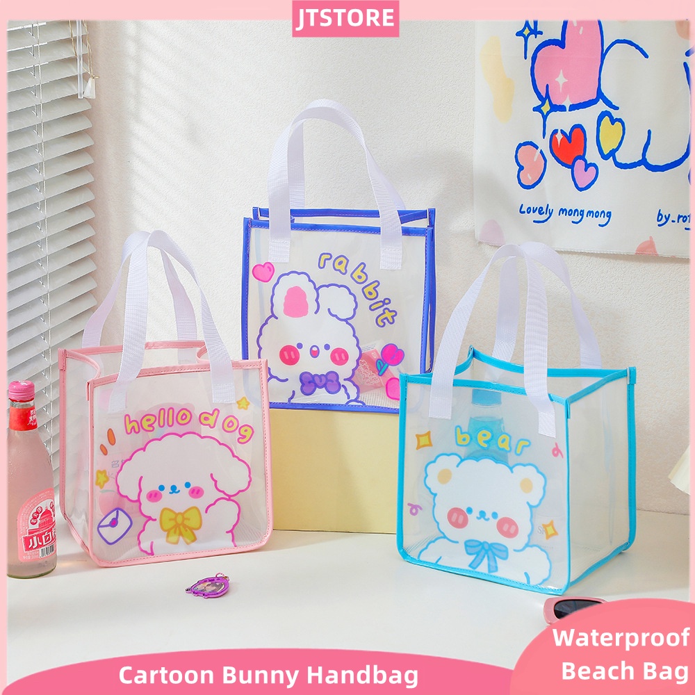 Tote Bag Cartoon Bunny Handbag Cute Waterproof Beach Bag | Shopee Malaysia