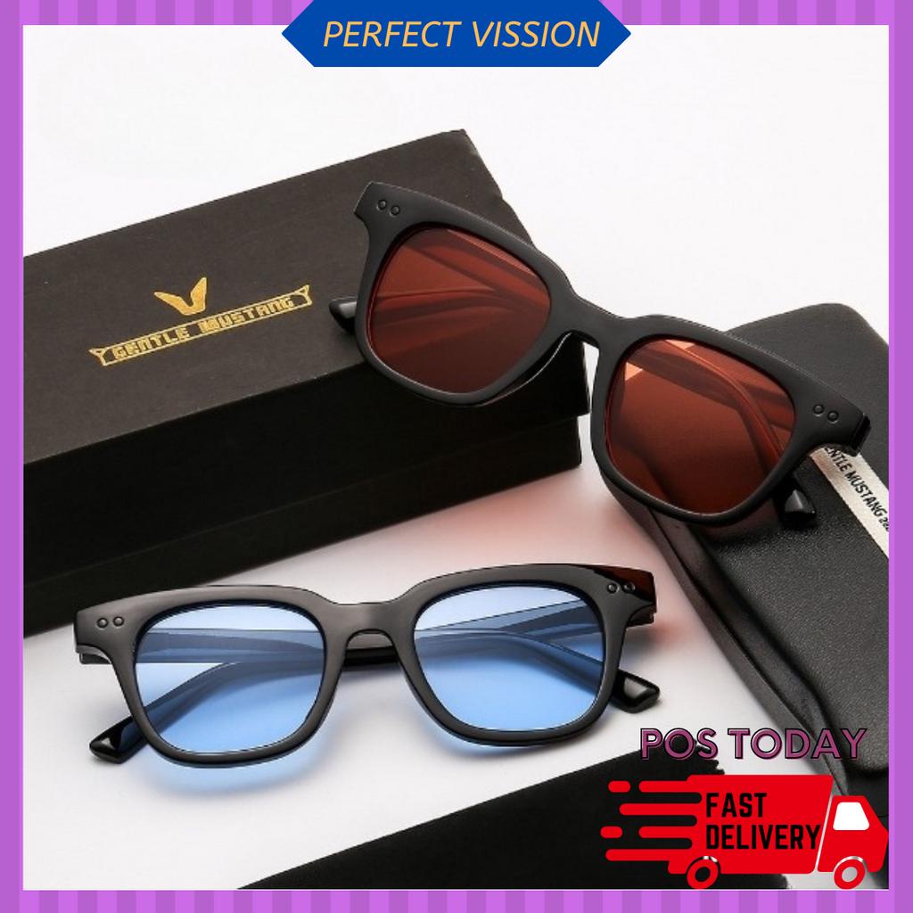 Sunglasses Colorful UV400 Square Frame Men and Women Glasses Spek Mata ...