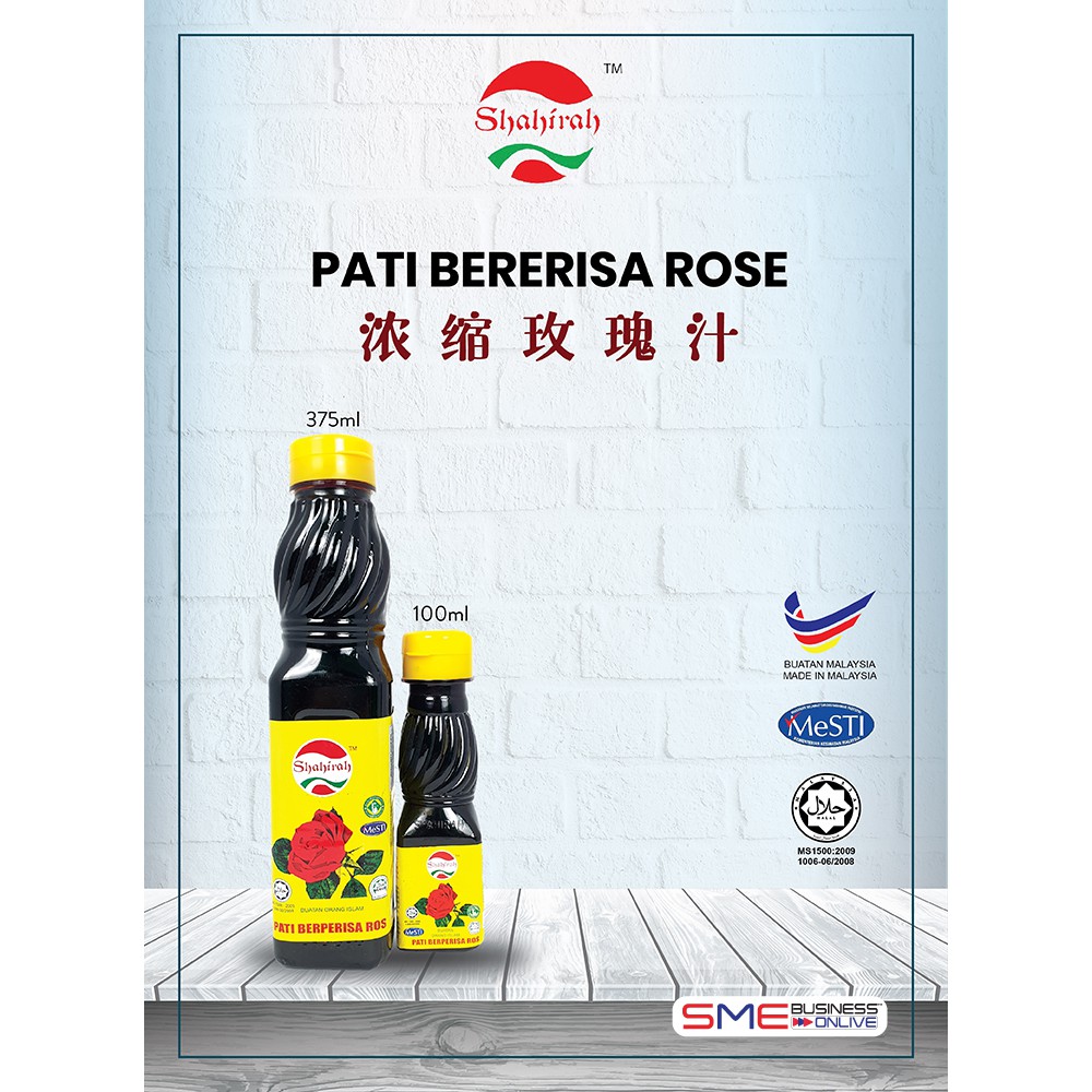 SHAHIRAH ROSE SYRUP 100ml & 375ML / Shahirah Pati Berperisa Ros / 浓缩玫瑰汁 ...