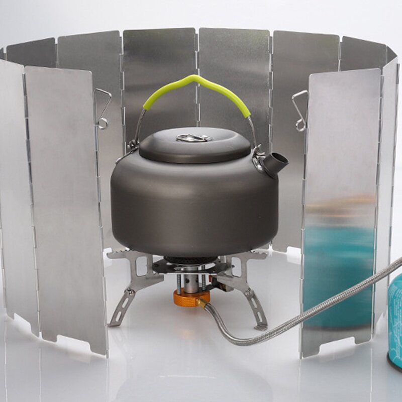 CMall Outdoor Picnic Wind Deflector Mini 10Piece Stove Wind Deflector