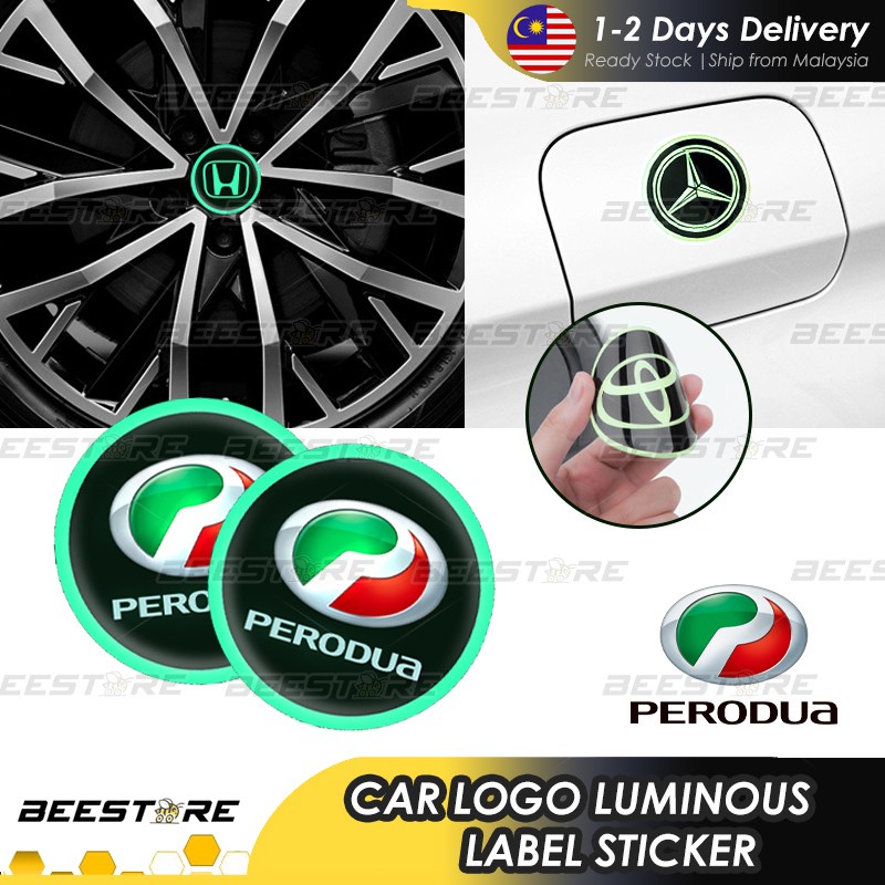 1PC PERODUA Car Logo Sticker Reflective Luminous Accessories Bodykit ...