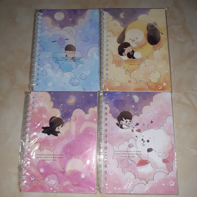 Spiral book / notebook / Bt21/BTS character notebook (A6) | Shopee Malaysia