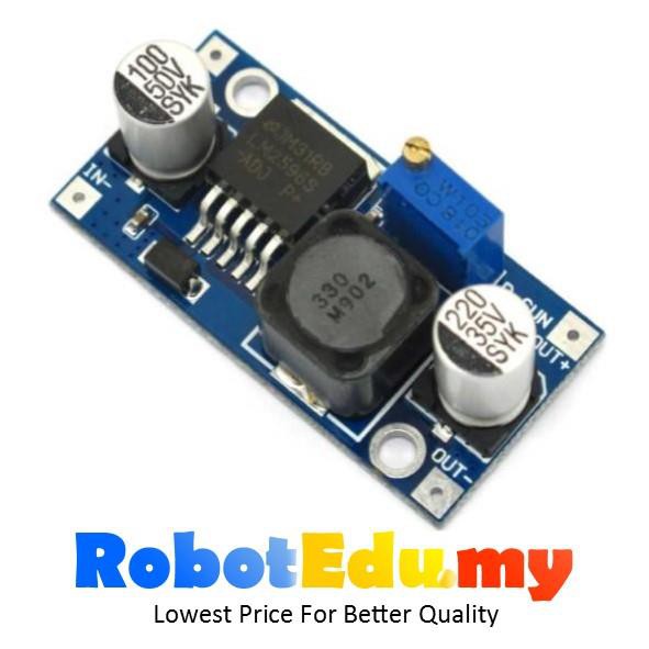 DC-DC Adjustable Step Down Regulator Drop Voltage LM2596 Converter Module for Arduino