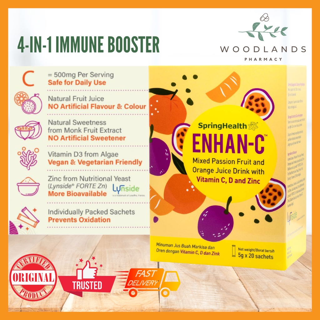 SpringHealth ENHAN-C™ Mixed Passion Fruit and Orange Juice Drink with ...