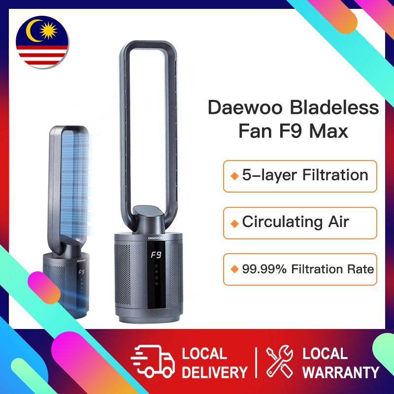 DAEWOO F9 Max F10 Bladeless Fan Remote Control Leafless Electric Fans ...