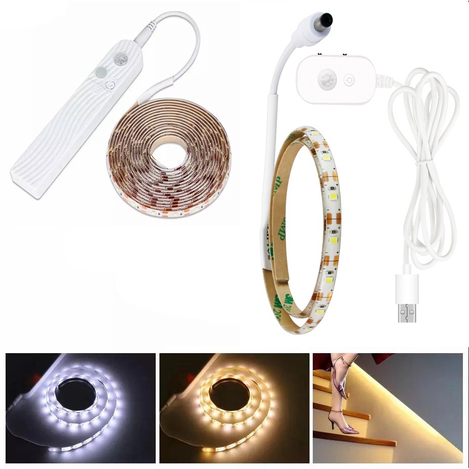 LED Under Strip light Lamp with Wireless PIR Motion Sensor USB