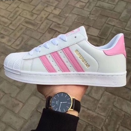 ADIDAS SUPERSTAR WHITE PINK Shopee Malaysia