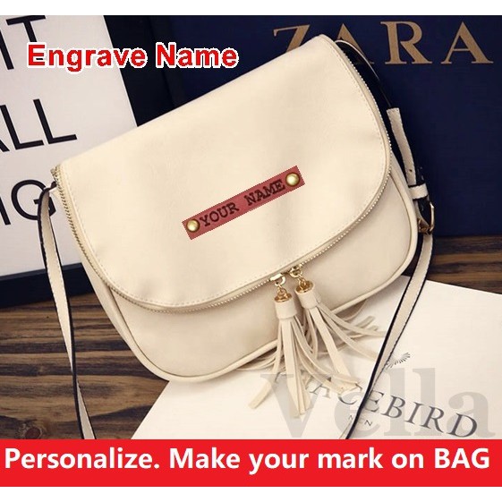 Engrave name on bag hot sale