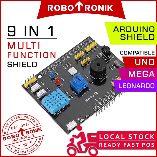 9 In 1 Multi Function Expansion Shield Arduino Uno Mega Compatible Shopee Malaysia 7923