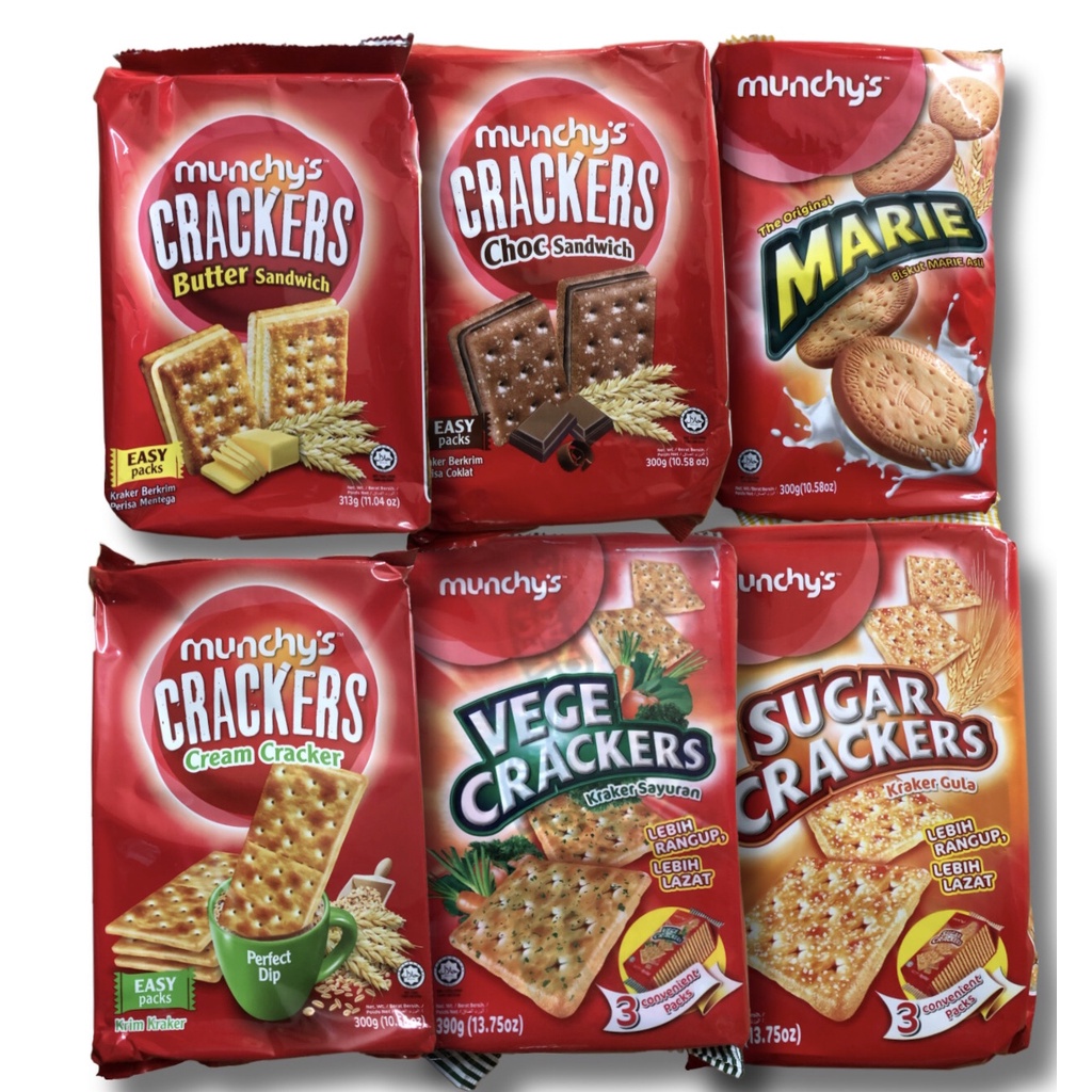 MUNCHY'S CRACKER (BISCUIT/BISKUT/CRACKER/SUGAR/VEGE/MARIE/CREAM/WHEAT) Shopee Malaysia