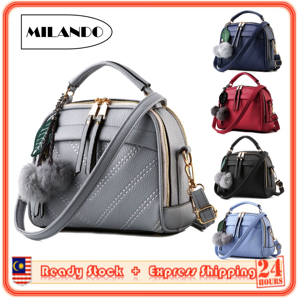 (STOCK CLEARANCE) MILANDO Women Ladies PU Leather Dinner Handbag Cross ...