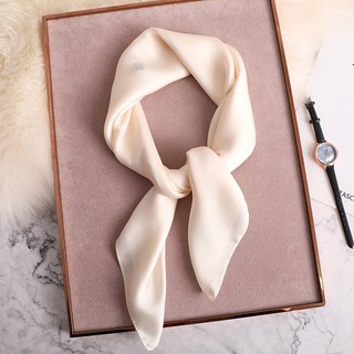 Fashion Women Plain Office Neck Square Silk Scarf for Ladies Bag  Accessories Scarves 70*70cm