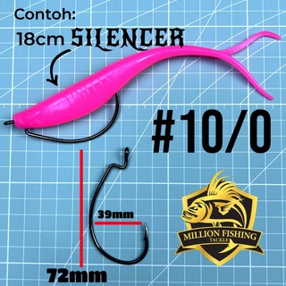 HK010-S】Weedless Hook Pancing Softplastic Matakail Silencer