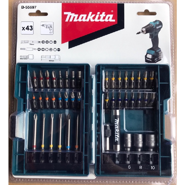 Makita 43pc Colour Screw Bit Set B-55697 | Shopee Malaysia