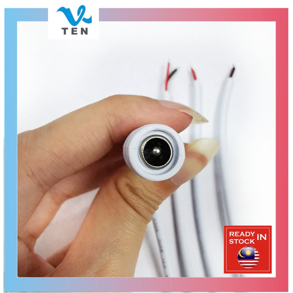 DC12V LED Strip DC Cable Female Connector With 15cm Wire | Shopee Malaysia