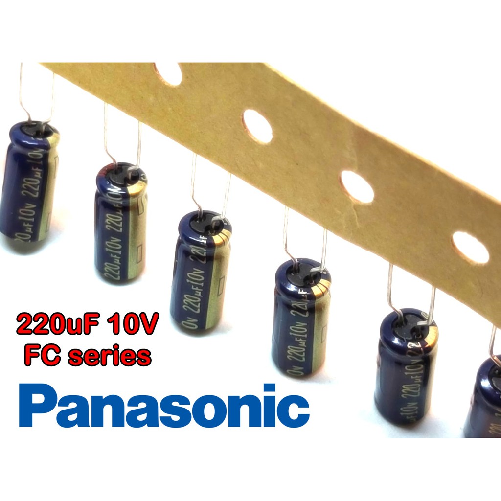 (10pcs) 220uF 10V PANASONIC FC Capacitor Audio Grade Japan Shopee
