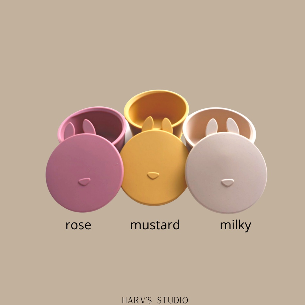 Bunny Children's and Baby Cutlery bowl and lid bowl silicone and lid ...