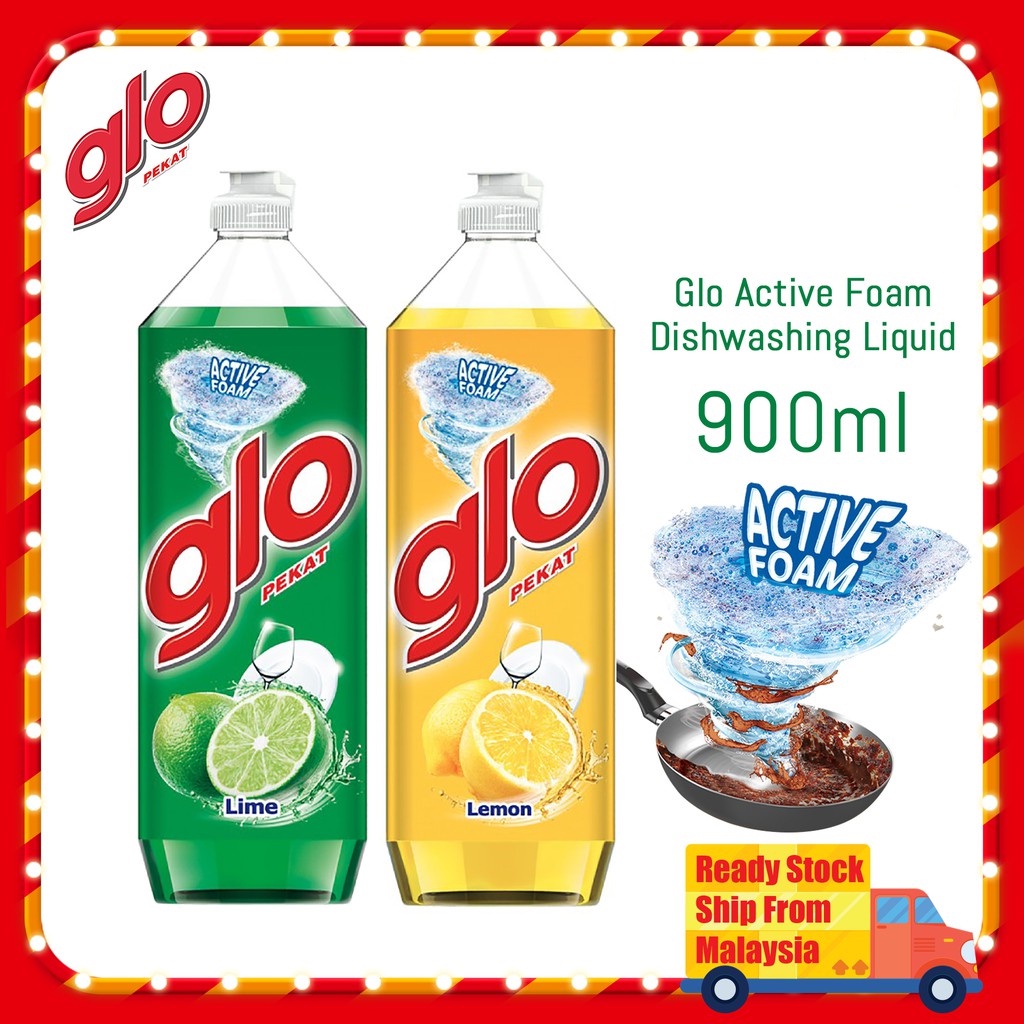 Glo Dishwashing Liquid 900ml limau / lemon Shopee Malaysia