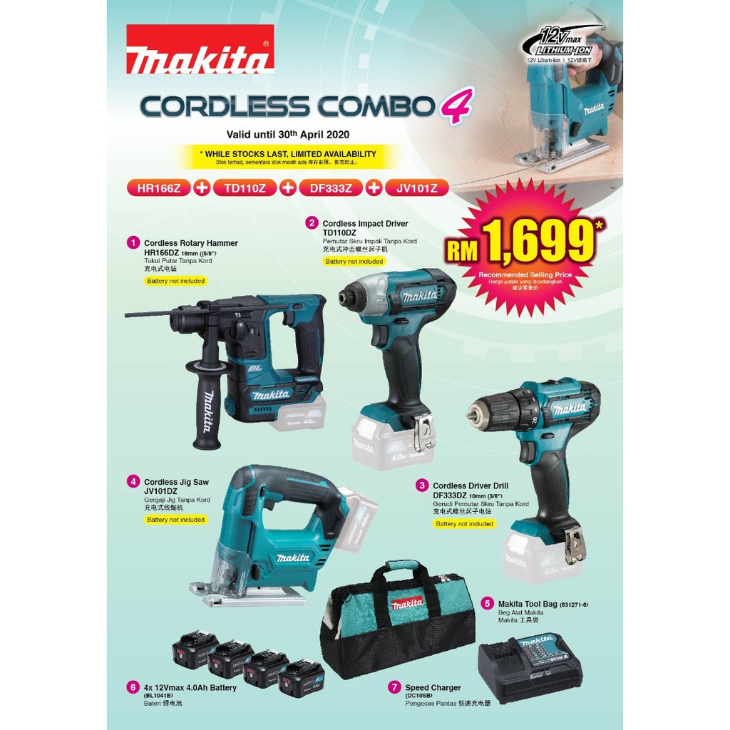 Makita discount jigsaw combo