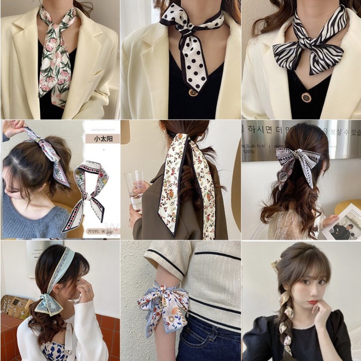 JC Twilly Scarf All-match Ribbon willy scarf Ribbon Bag Tied
