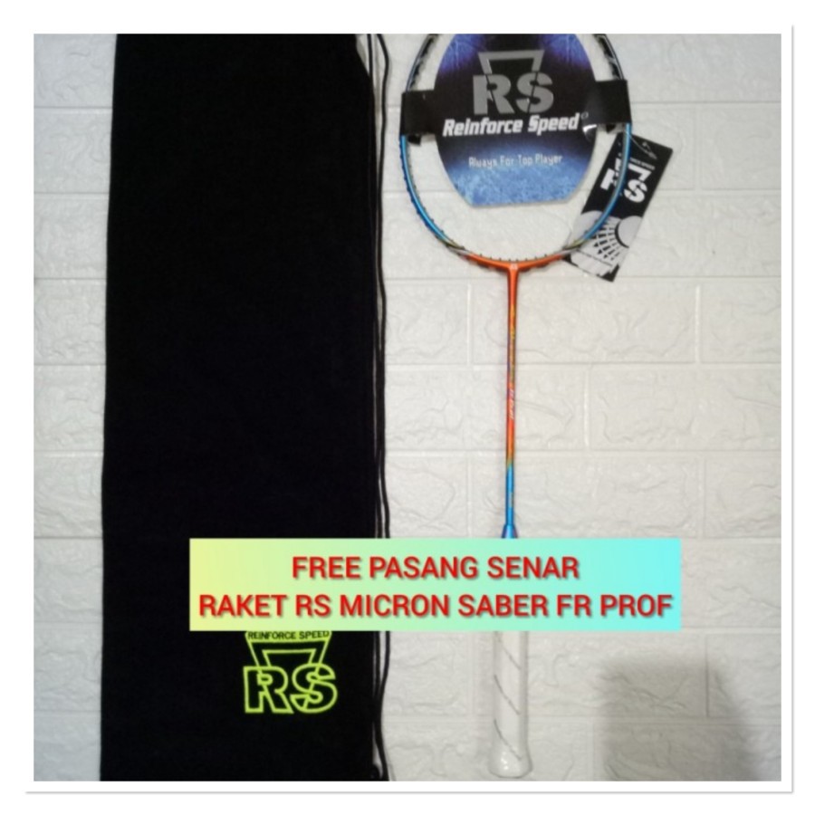 Rs MICRON SABER FR PROF BADMINTON RACKET + BAG + ORIGINAL GRIP FREE ...