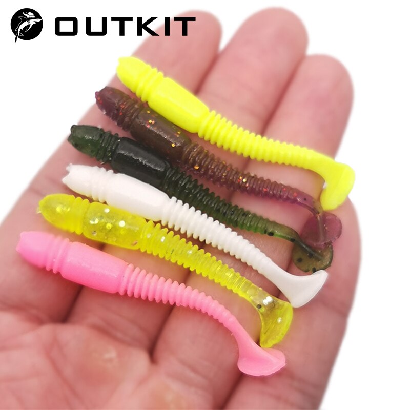 OUTKIT 20Pcs/lot Wobblers mini Fishing Soft Lures Rubber Soft Baits 5cm ...