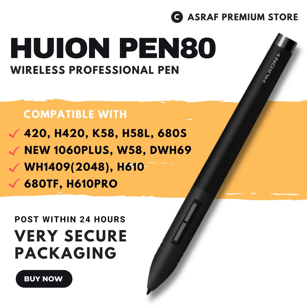 Post 24H] For HUION PEN80 Rechargeable Graphic Tablets Digital