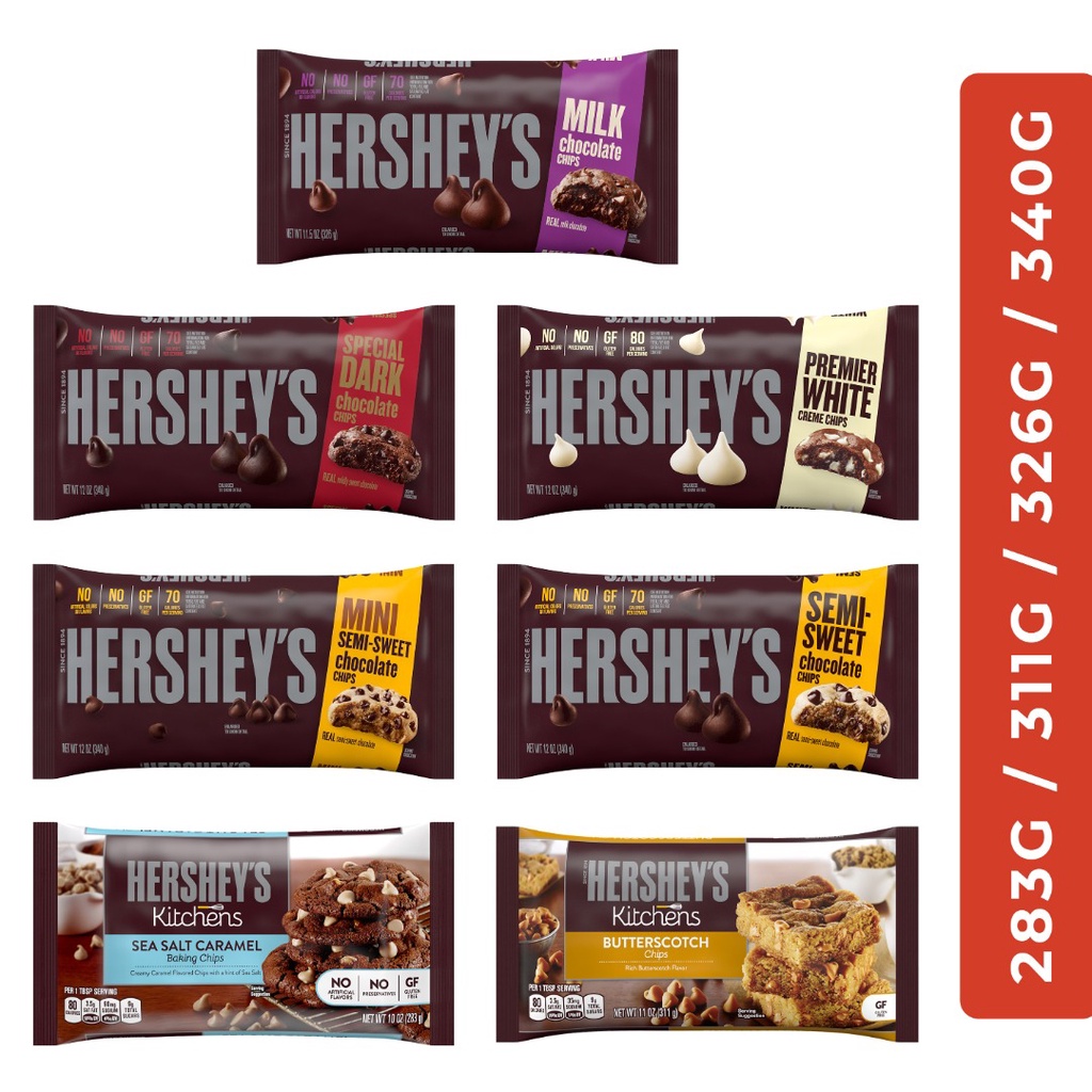 HERSHEY'S KITCHEN BAKING CHOCOLATE CHIPS (SEA SALT CARAMEL