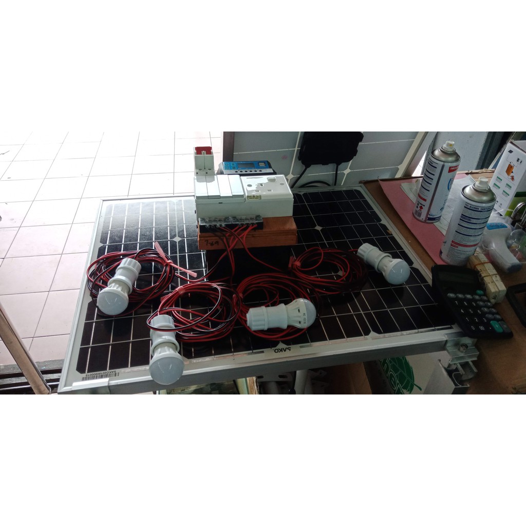 100W SOLAR OFF GRIP SYSTEM + BATTERY + BULB + CONTROL SYSTEM/ WHOLE SET ...