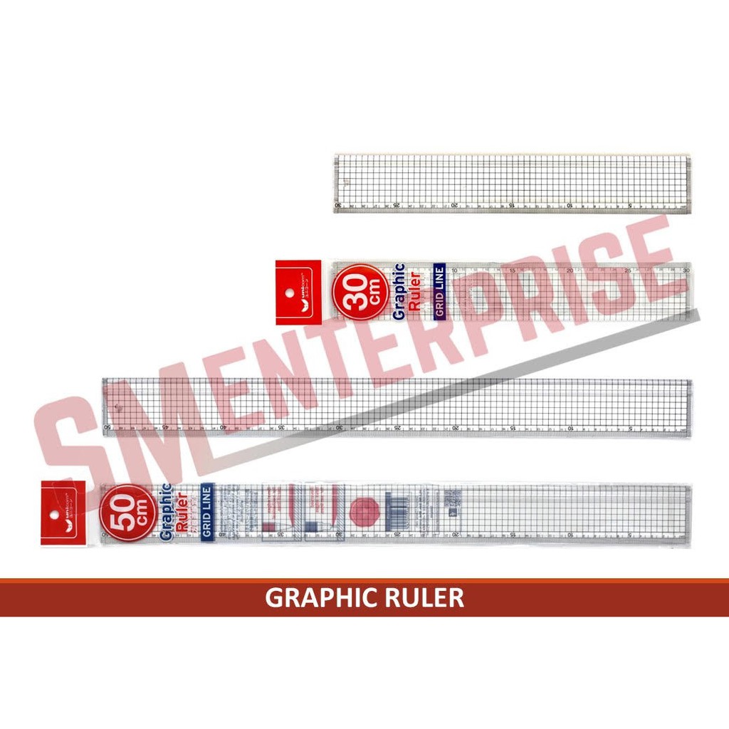 Graphic Ruler - 30cm / 50cm | Shopee Malaysia