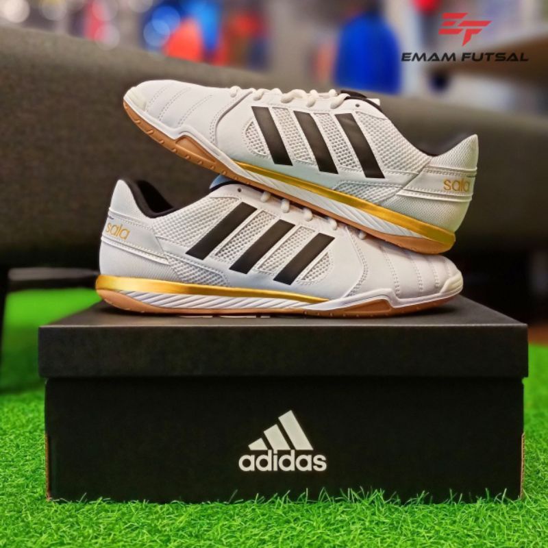Adidas Top Sala White Black Gold Shopee Malaysia