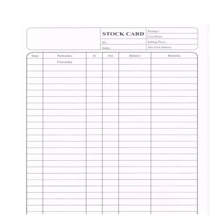 Stock Card 7