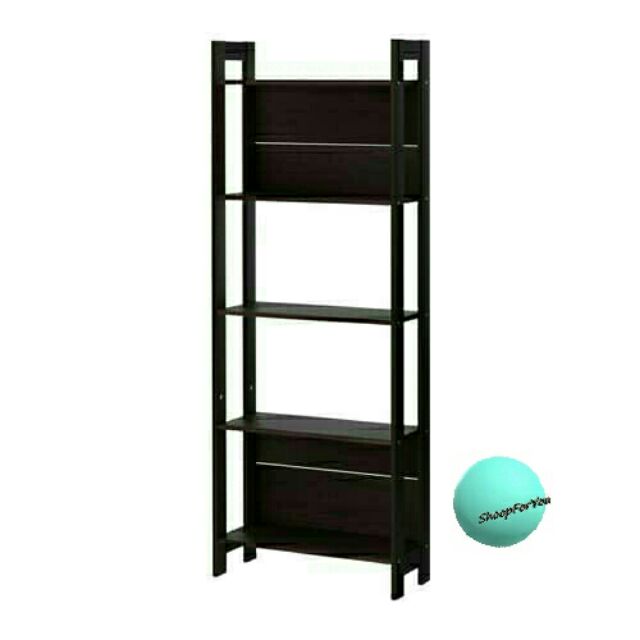 Laiva bookcase shelving unit cabinet black discount