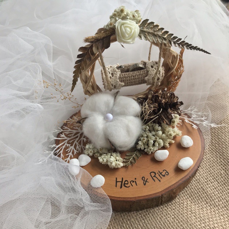 Greenery Style Rustic Ring Holder Shopee Malaysia