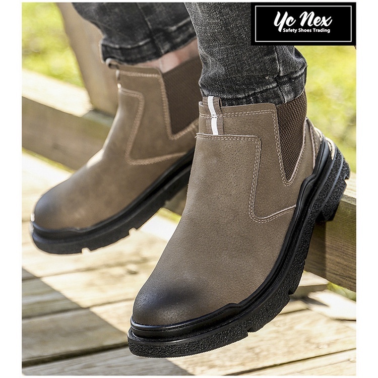 Slip on low discount cut work boots