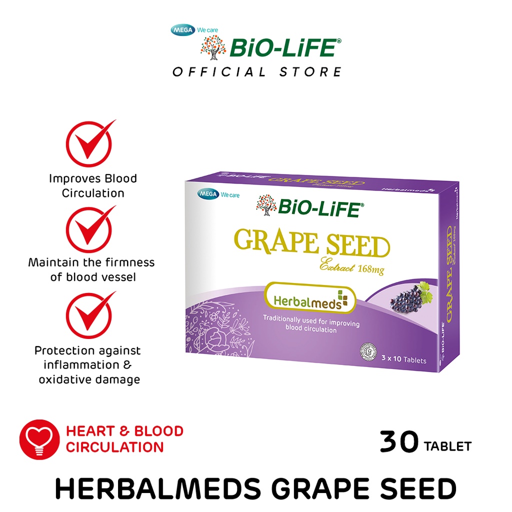 BioLife Herbalmeds Grape Seed Extract (30's) [Expiry Date Jan 2025