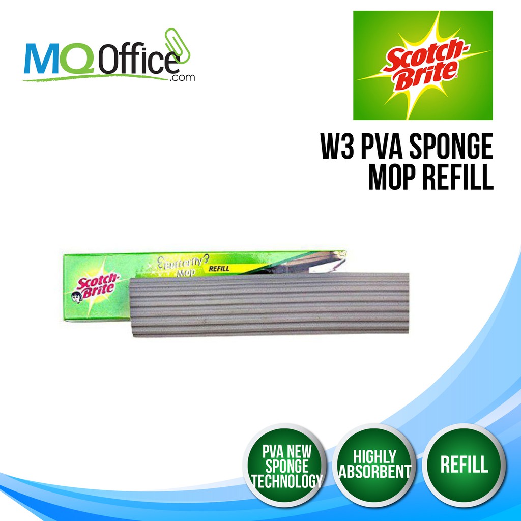 3M Scotch Brite Mop Refill Pack Pva Sponge Mop Refill MQOFFICE