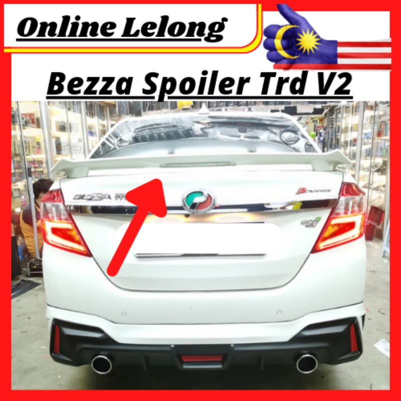 Perodua Bezza Trd V2 Spoiler Ori Abs Siap Led | Shopee Malaysia