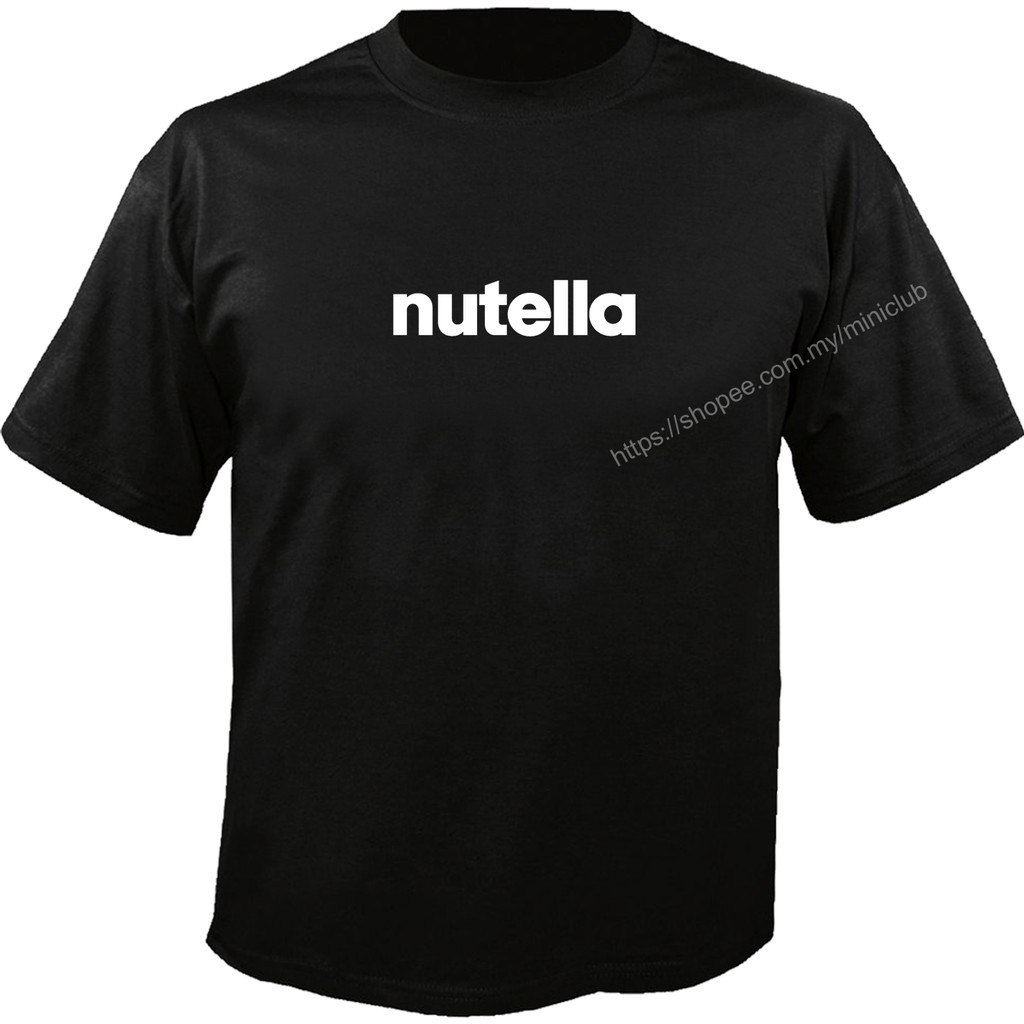 NUTELLA Logo Custom Tshirt Tee Shirt BLACK COLOR (S-3XL) | Shopee Malaysia