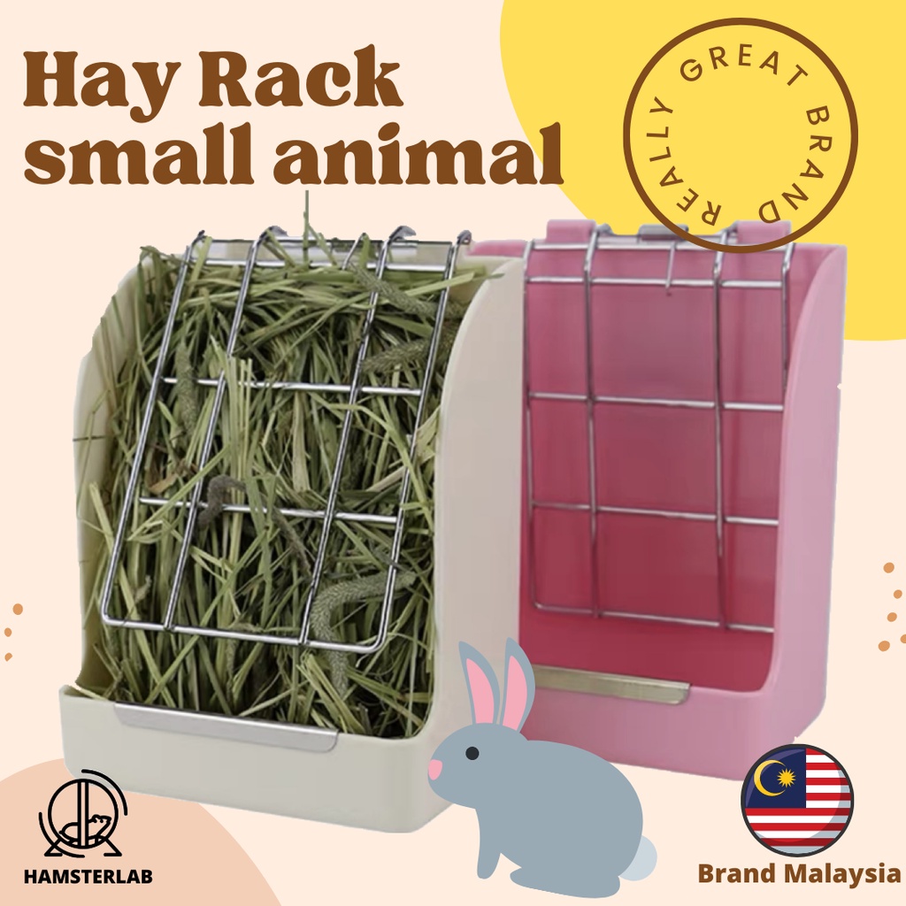 Clipper Hay Rack for Guinea Pigs Rabbits Hanging Hay Rack Food Bowl Hay