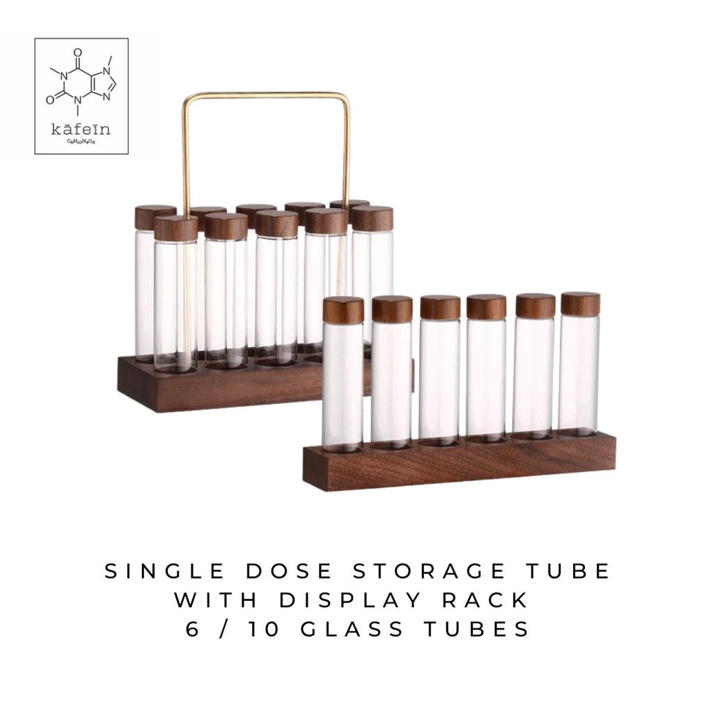 Single Dose Coffee Bean Storage Tube with Display Rack 6 & 10 Tubes