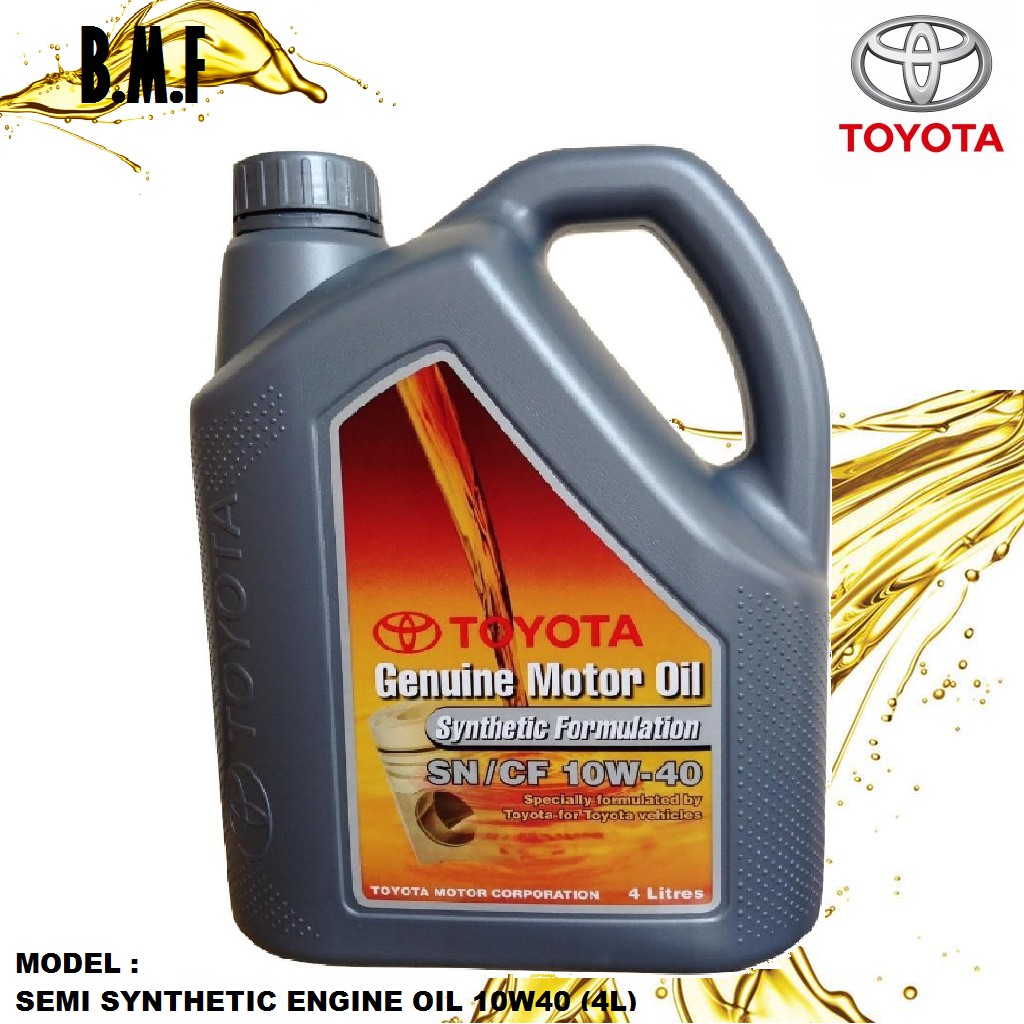 Toyota Semi Synthetic Sn Cf 10w40 Engine Oil 