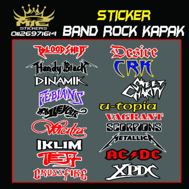 Sticker kereta motor kumpulan Rock Kapak Malaysia | Shopee Malaysia