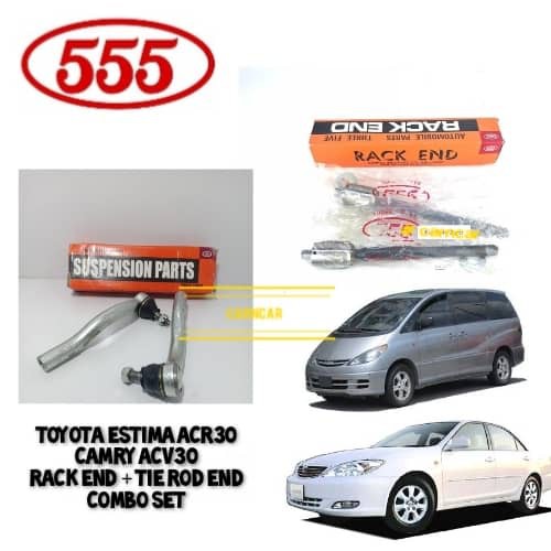 555 JAPAN RACK END+TIE ROD END COMBO SET TOYOTA CAMRY ACV30 ESTIMA ...