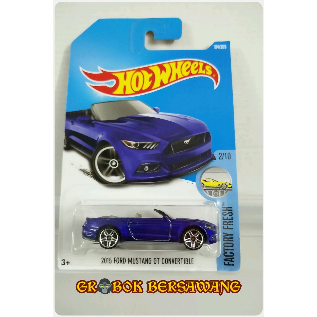 Hot Wheels 2015 Ford Mustang GT Convertible ( Blue ) | Shopee Malaysia