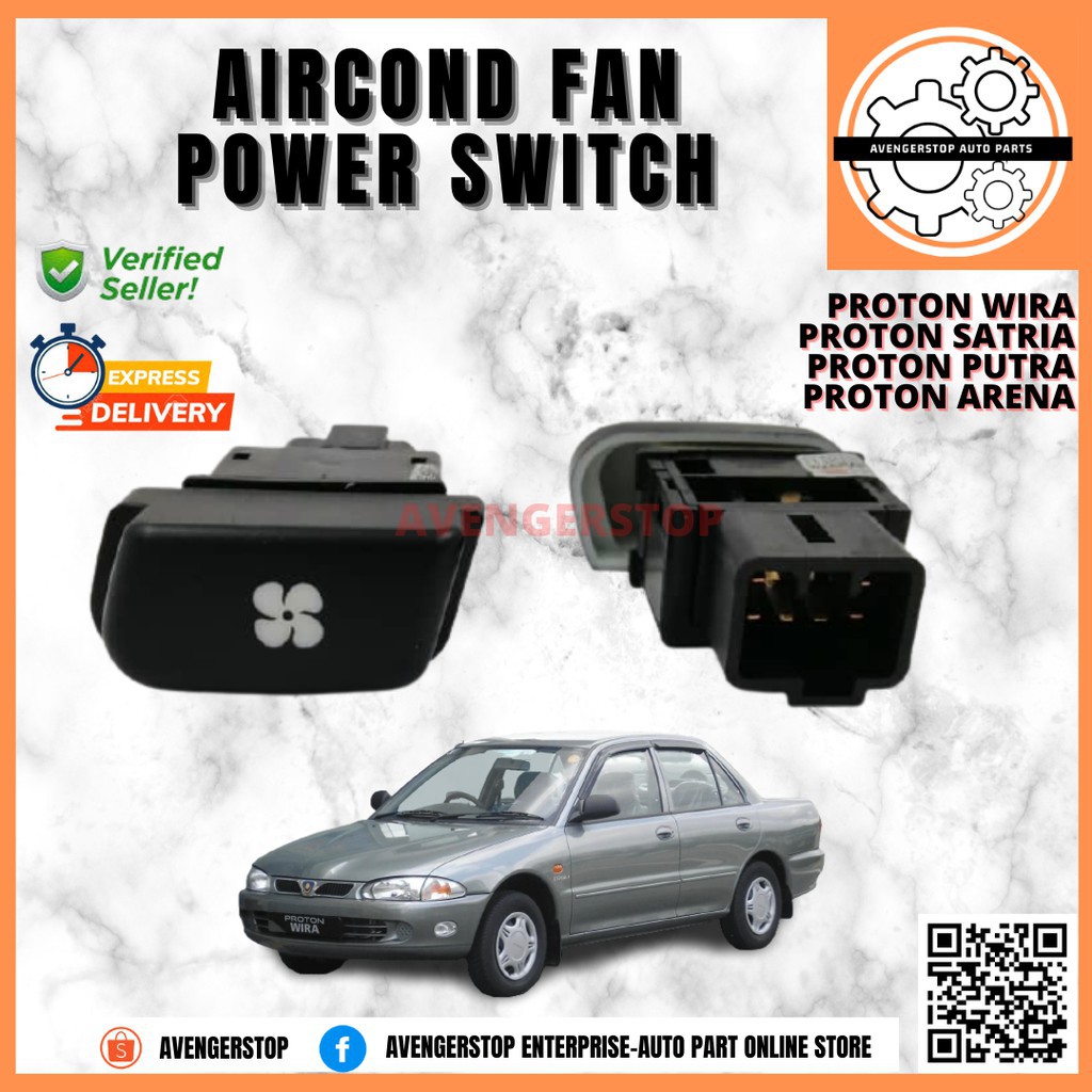 Proton Wira Satria Putra Air Cond Fan Switch Aircond Suis Newj X Shopee Malaysia