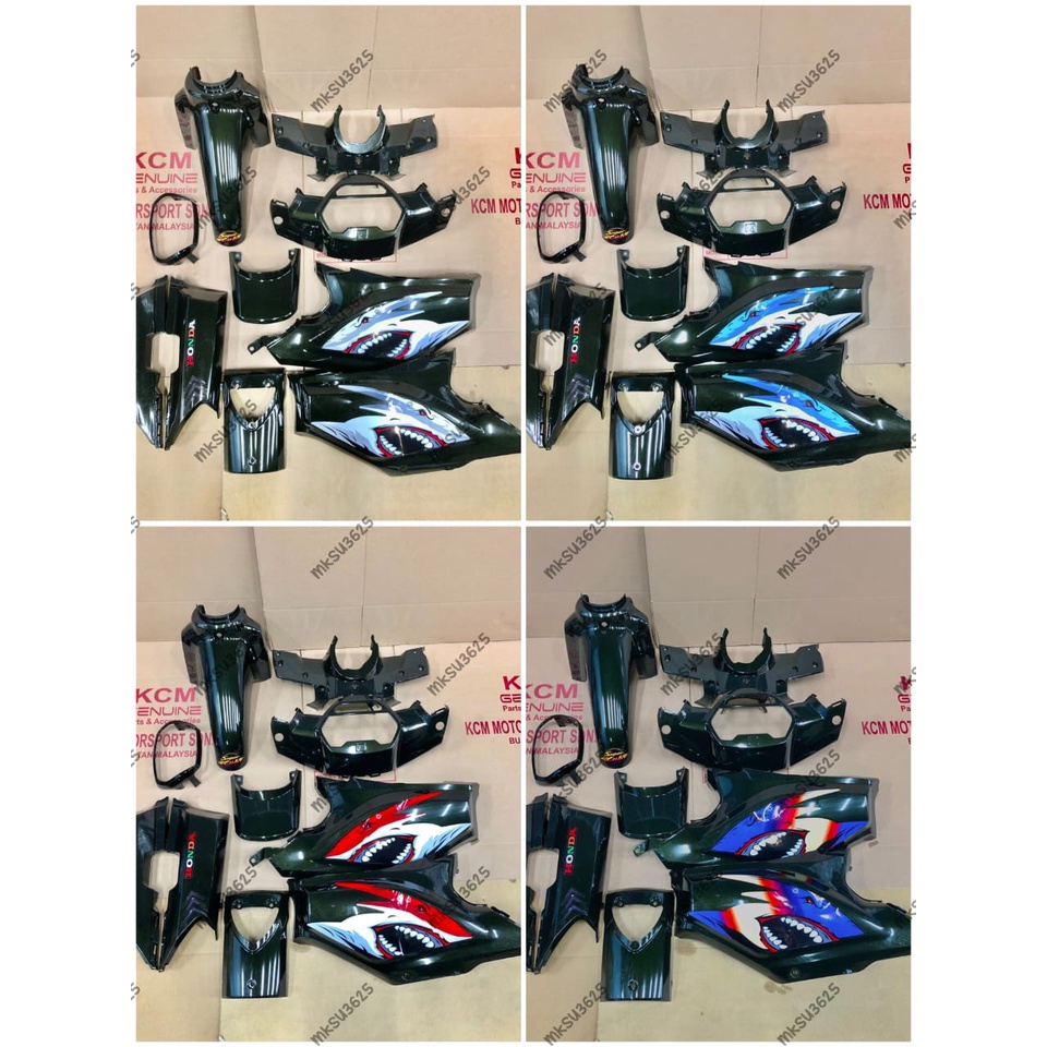 EX5 DREAM 110/EX5 DREAM 110 FI BODY COVER SET (SIAP TAMPAL STICKER ) GN ...